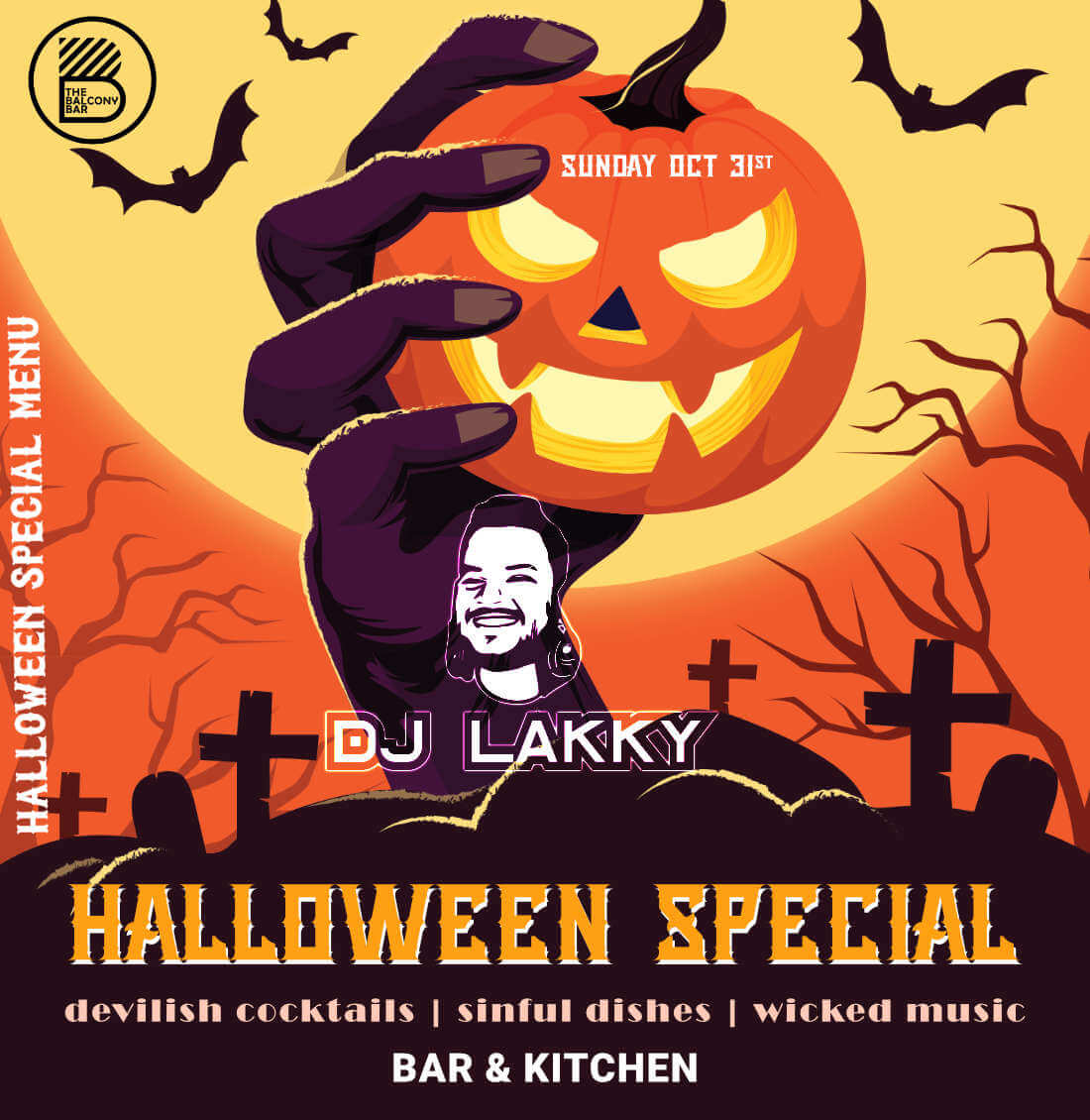 Halloween Event Poster Design for Nightclub
