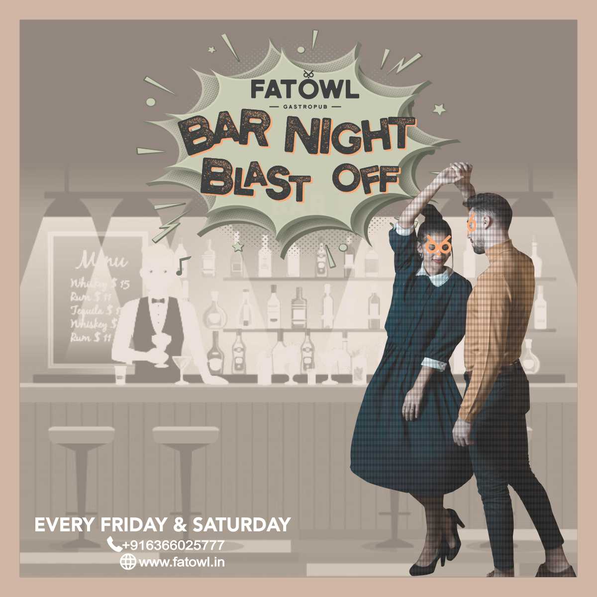 Weekend nightclub events design for Instagram